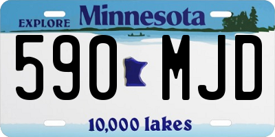 MN license plate 590MJD