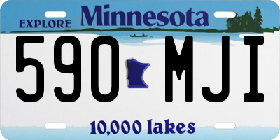 MN license plate 590MJI