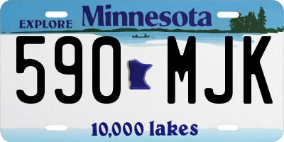 MN license plate 590MJK