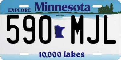 MN license plate 590MJL