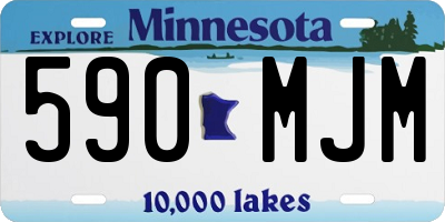 MN license plate 590MJM