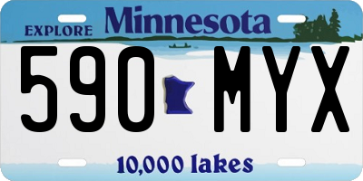 MN license plate 590MYX
