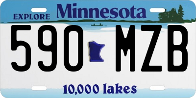 MN license plate 590MZB