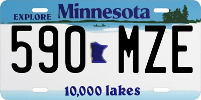 MN license plate 590MZE