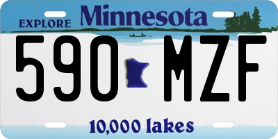 MN license plate 590MZF