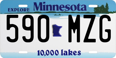 MN license plate 590MZG