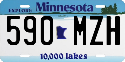 MN license plate 590MZH