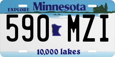 MN license plate 590MZI