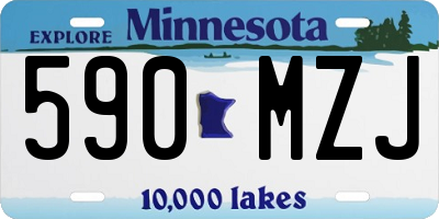 MN license plate 590MZJ