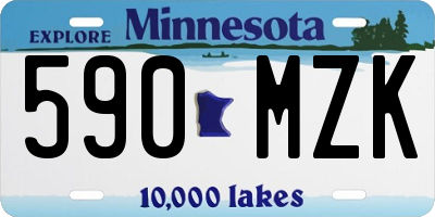 MN license plate 590MZK