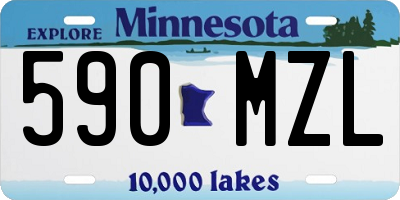 MN license plate 590MZL