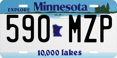 MN license plate 590MZP