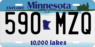 MN license plate 590MZQ