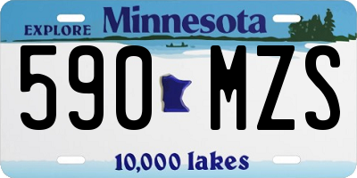 MN license plate 590MZS