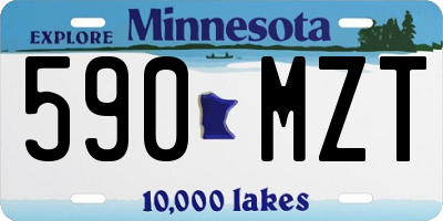 MN license plate 590MZT