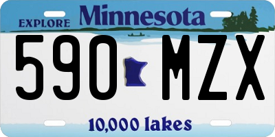 MN license plate 590MZX