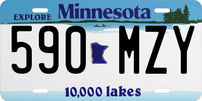 MN license plate 590MZY