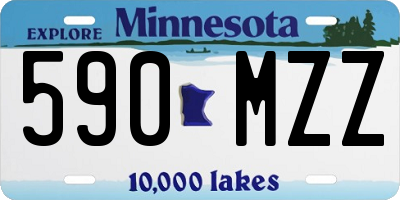 MN license plate 590MZZ