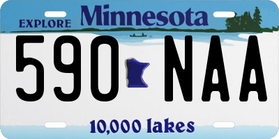 MN license plate 590NAA