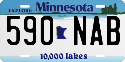 MN license plate 590NAB