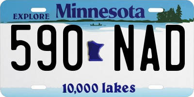 MN license plate 590NAD