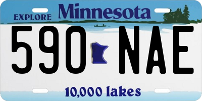 MN license plate 590NAE