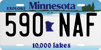 MN license plate 590NAF