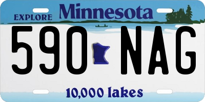 MN license plate 590NAG