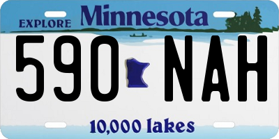 MN license plate 590NAH