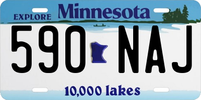 MN license plate 590NAJ
