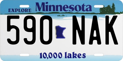 MN license plate 590NAK