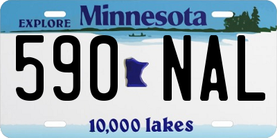 MN license plate 590NAL