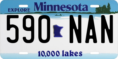 MN license plate 590NAN