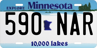 MN license plate 590NAR