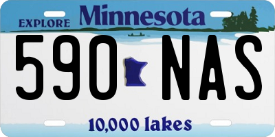 MN license plate 590NAS