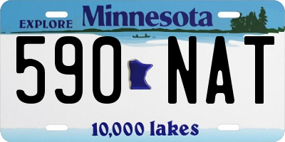 MN license plate 590NAT