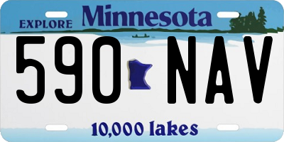 MN license plate 590NAV