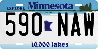 MN license plate 590NAW
