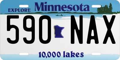 MN license plate 590NAX
