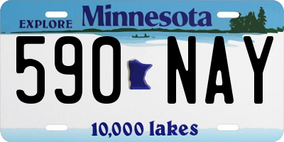 MN license plate 590NAY