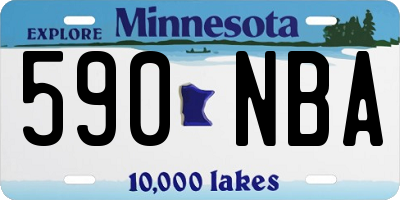 MN license plate 590NBA