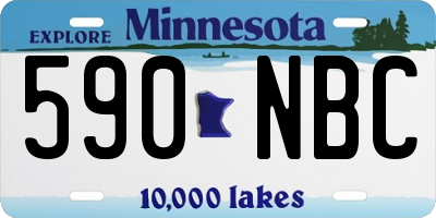 MN license plate 590NBC