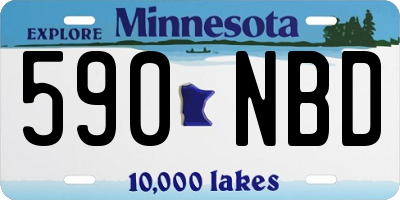 MN license plate 590NBD