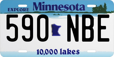MN license plate 590NBE