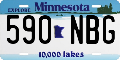 MN license plate 590NBG
