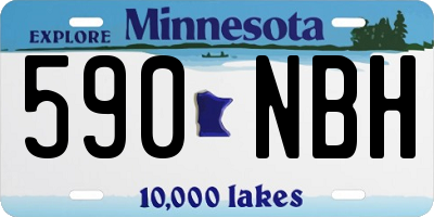 MN license plate 590NBH