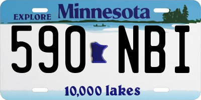 MN license plate 590NBI