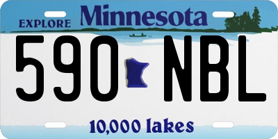 MN license plate 590NBL