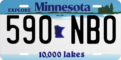 MN license plate 590NBO