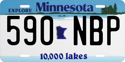 MN license plate 590NBP